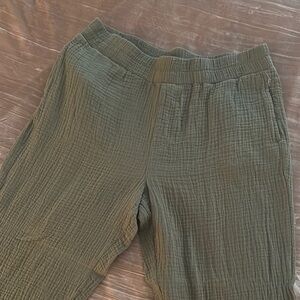 Women’s C&C California Lightweight Green Gauze Pants